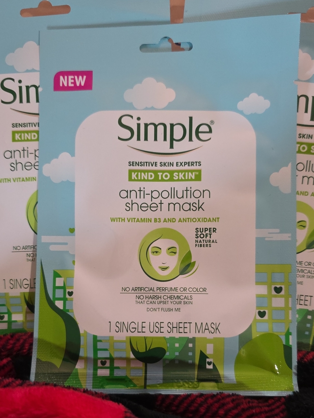 Simple Anti-Pollution Sheet Mask - 3 Masks